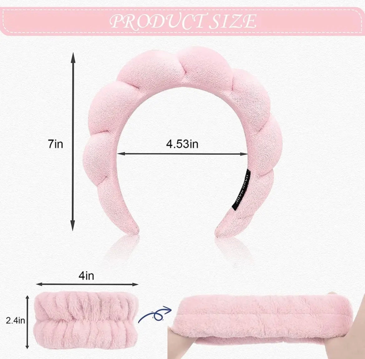 spa headband & wristbands